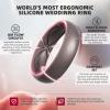 Egnaro 4/5/8 Variety Multipack Ergonomic Breathable Anniversary Rings, 6mm Wide – 2mm Thick Rubber Wedding bands women, silicone Rings Women with Half Size(SETL-Black Silver Marble Light Gray Dark silver Metallic Platinum White Black Gray)