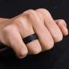 Egnaro Men’s Rings 8.5mm Wide-2mm Thick Inner Arc Ergonomic Breathable Rubber Wedding bands-Hypoallergenic for Gym/Outdoor/Gift((1-7 Variety Pack with Half Size)