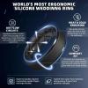 Egnaro Men’s Rings 8.5mm Wide-2mm Thick Inner Arc Ergonomic Breathable Rubber Wedding bands-Hypoallergenic for Gym/Outdoor/Gift((1-7 Variety Pack with Half Size)