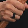 Egnaro Men’s Silicone Rings, 7.5mm Wide 2.5mm Thick Rubber Bands For Him, Ergonomic Beveled Edge Two Tone Waterproof Workout Accessories(SETA8-Black/Sky Blue  Black/Dark Blue  Black/Red  Black/Orange)