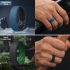 Egnaro Men’s Silicone Rings, 7.5mm Wide 2.5mm Thick Rubber Bands For Him, Ergonomic Beveled Edge Two Tone Waterproof Workout Accessories(SETB5-Black/Crimson  Black Purple/Black  Twilight Blue/Black  Black/Emerald Green)
