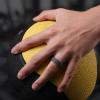 Egnaro Men’s Silicone Rings, 7.5mm Wide 2.5mm Thick Rubber Bands For Him, Ergonomic Beveled Edge Two Tone Waterproof Workout Accessories(SETC3-Black Gray/Black)