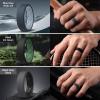 Egnaro Men’s Silicone Rings, 7.5mm Wide 2.5mm Thick Rubber Bands For Him, Ergonomic Beveled Edge Two Tone Waterproof Workout Accessories(SETC4-Maroon/Black  Light Gray/Pumpkin  Blue Iris/Black  Blue Gray/Arctic Ice  Black Gray/Black  Black/Ink Green)