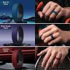 Egnaro Men’s Silicone Rings, 7.5mm Wide 2.5mm Thick Rubber Bands For Him, Ergonomic Beveled Edge Two Tone Waterproof Workout Accessories(SETC6-Crimson/Black  Light Gray/Muted Yellow  Blue Iris/Black  Black Purple/Black  Blue Gray/Arctic Ice  Dark Foliage Green/Black  Black/Pumpkin)