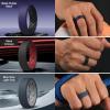 Egnaro Men’s Silicone Rings, 7.5mm Wide 2.5mm Thick Rubber Bands For Him, Ergonomic Beveled Edge Two Tone Waterproof Workout Accessories(SETR1-Light Gray/Black  Black Purple/Black  Blue Gray/Light Gray  Sea Blue/Black  Black/Crimson  Dark Foliage Green/Black)
