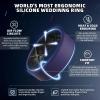 Egnaro Men’s Silicone Rings, 7.5mm Wide 2.5mm Thick Rubber Bands For Him, Ergonomic Beveled Edge Two Tone Waterproof Workout Accessories(SETR1-Light Gray/Black  Black Purple/Black  Blue Gray/Light Gray  Sea Blue/Black  Black/Crimson  Dark Foliage Green/Black)