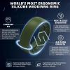 Egnaro Men’s Silicone Rings 8mm Wide 2.2mm Thick Rubber Wedding Bands, 1/4/5/6/7 Multipack of Breathable Patent-Pending Design(SETB-Twilight Blue Dark Foliage Green Black Gray Black)