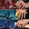 Egnaro Men’s Silicone Rings 8mm Wide 2.2mm Thick Rubber Wedding Bands, 1/4/5/6/7 Multipack of Breathable Patent-Pending Design(SETD-White Black Gray Maroon Deep Blue Dark Blue Black Black)