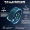 Egnaro Men’s Silicone Rings 8mm Wide 2.2mm Thick Rubber Wedding Bands, 1/4/5/6/7 Multipack of Breathable Patent-Pending Design(SETD-White Black Gray Maroon Deep Blue Dark Blue Black Black)