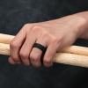 Egnaro Men’s Silicone Rings 8mm Wide 2.2mm Thick Rubber Wedding Bands, 1/4/5/6/7 Multipack of Breathable Patent-Pending Design(SETE-Black)
