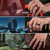 Egnaro Men’s Silicone Rings 8mm Wide 2.2mm Thick Rubber Wedding Bands, 1/4/5/6/7 Multipack of Breathable Patent-Pending Design(SETF-Black Gray Ink Green Twilight Blue Dark Silver Maroon Black Purple Black)