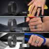 Egnaro Men’s Silicone Rings 8mm Wide 2.2mm Thick Rubber Wedding Bands, 1/4/5/6/7 Multipack of Breathable Patent-Pending Design(SETF-Black Gray Ink Green Twilight Blue Dark Silver Maroon Black Purple Black)