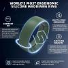 Egnaro Men’s Silicone Rings 8mm Wide 2.2mm Thick Rubber Wedding Bands, 1/4/5/6/7 Multipack of Breathable Patent-Pending Design(SETF-Black Gray Ink Green Twilight Blue Dark Silver Maroon Black Purple Black)
