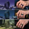 Egnaro Men’s Silicone Rings 8mm Wide 2.2mm Thick Rubber Wedding Bands, 1/4/5/6/7 Multipack of Breathable Patent-Pending Design(SETH-Light Gray White Black Black Gray Twilight Blue Black Purple Olive Green)