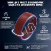 Egnaro Men’s Silicone Rings 8mm Wide 2.2mm Thick Rubber Wedding Bands, 1/4/5/6/7 Multipack of Breathable Patent-Pending Design(SETI-Light Gray Red Tan Black Gray Black)