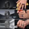 Egnaro Men’s Silicone Rings 8mm Wide 2.2mm Thick Rubber Wedding Bands, 1/4/5/6/7 Multipack of Breathable Patent-Pending Design(SETI-Light Gray Red Tan Black Gray Black)