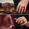 Egnaro Men’s Silicone Rings 8mm Wide 2.2mm Thick Rubber Wedding Bands, 1/4/5/6/7 Multipack of Breathable Patent-Pending Design(SETI-Light Gray Red Tan Black Gray Black)