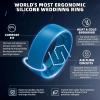 Egnaro Men’s Silicone Rings 8mm Wide 2.2mm Thick Rubber Wedding Bands, 1/4/5/6/7 Multipack of Breathable Patent-Pending Design(SETJ-Blue Deep Sea Blue Red Light Gray Blue Gray Black)