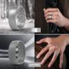Egnaro Men’s Silicone Rings 8mm Wide 2.2mm Thick Rubber Wedding Bands, 1/4/5/6/7 Multipack of Breathable Patent-Pending Design(SETL-Silver Light Gray Dark Gray Black)