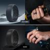 Egnaro Men’s Silicone Rings 8mm Wide 2.2mm Thick Rubber Wedding Bands, 1/4/5/6/7 Multipack of Breathable Patent-Pending Design(SETM-Arctic Ice Dark Gray Blue Gray Black)