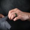 Egnaro Men’s Silicone Rings 8mm Wide 2.2mm Thick Rubber Wedding Bands, 1/4/5/6/7 Multipack of Breathable Patent-Pending Design(SETN-Olive Green Olive Green Olive Green Olive Green)
