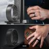 Egnaro Men’s Silicone Rings 8mm Wide 2.2mm Thick Rubber Wedding Bands, 1/4/5/6/7 Multipack of Breathable Patent-Pending Design(SETO-Light Gray Black Gray-Black Camo Dark Silver Black)