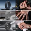Egnaro Men’s Silicone Rings 8mm Wide 2.2mm Thick Rubber Wedding Bands, 1/4/5/6/7 Multipack of Breathable Patent-Pending Design(SETS-Light Gray Blue Pumpkin Ink Green Blue Gray Black Gray Black)