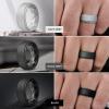 Egnaro Mens Silicone Wedding Rings 8mm x 2mm, Step Edge Rubber Engagement Bands 1/4/7 Multipack Comfort For Workout Travel(A2-Twilight Blue  Dark Blue  Red  Light Gray  Black Gray  Dark Gray  Black)
