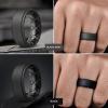 Egnaro Mens Silicone Wedding Rings 8mm x 2mm, Step Edge Rubber Engagement Bands 1/4/7 Multipack Comfort For Workout Travel(C4-Dark Blue  Olive Green  Black Gray  Black)