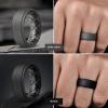 Egnaro Mens Silicone Wedding Rings 8mm x 2mm, Step Edge Rubber Engagement Bands 1/4/7 Multipack Comfort For Workout Travel(C7-Black  Dark Gray  Black Gray  Black Camo)