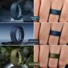 Egnaro Mens Silicone Wedding Rings 8mm x 2mm, Step Edge Rubber Engagement Bands 1/4/7 Multipack Comfort For Workout Travel(D3-Black  Black Gray  Light Gray  White Gray  Twilight Blue  Dark Blue  Olive Green)