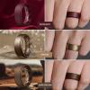 Egnaro Mens Silicone Wedding Rings 8mm x 2mm, Step Edge Rubber Engagement Bands 1/4/7 Multipack Comfort For Workout Travel(D5-Black  Midnight Blue  Dark Silver  Black Gray Camo  Burgundy  Bronze  Dark Brown)