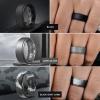 Egnaro Mens Silicone Wedding Rings 8mm x 2mm, Step Edge Rubber Engagement Bands 1/4/7 Multipack Comfort For Workout Travel(D6-Black  Dark Silver  Black Gray Camo  Olive Green  Bronze  Metallic Gun)
