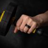 Egnaro Men’s Silicone Wedding Rings: Classic Black Style Rubber ring – Hypoallergenic for Gym/Outdoor/Gift(1/4/7 Variety Pack with Half Size)(SETC-Metallic Black)