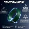 Egnaro Men’s Silicone Wedding Rings: Classic Black Style Rubber ring – Hypoallergenic for Gym/Outdoor/Gift(1/4/7 Variety Pack with Half Size)(SETE-Dark Blue Pine Green Black Gray Black)
