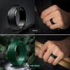 Egnaro Men’s Silicone Wedding Rings: Classic Black Style Rubber ring – Hypoallergenic for Gym/Outdoor/Gift(1/4/7 Variety Pack with Half Size)(SETE-Dark Blue Pine Green Black Gray Black)