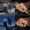 Egnaro Men’s Silicone Wedding Rings: Classic Black Style Rubber ring – Hypoallergenic for Gym/Outdoor/Gift(1/4/7 Variety Pack with Half Size)(SETE-Dark Blue Pine Green Black Gray Black)