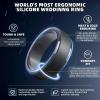 Egnaro Men’s Silicone Wedding Rings: Classic Black Style Rubber ring – Hypoallergenic for Gym/Outdoor/Gift(1/4/7 Variety Pack with Half Size)(SETF-Black Gray Maroon Twilight Blue Black)