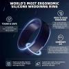 Egnaro Men’s Silicone Wedding Rings: Classic Black Style Rubber ring – Hypoallergenic for Gym/Outdoor/Gift(1/4/7 Variety Pack with Half Size)(SETG-Light Gray Dark Foliage Green Twilight Blue Black Gray Maroon Black Purple Black)