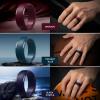 Egnaro Men’s Silicone Wedding Rings: Classic Black Style Rubber ring – Hypoallergenic for Gym/Outdoor/Gift(1/4/7 Variety Pack with Half Size)(SETG-Light Gray Dark Foliage Green Twilight Blue Black Gray Maroon Black Purple Black)