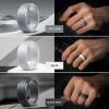 Egnaro Men’s Silicone Wedding Rings: Classic Black Style Rubber ring – Hypoallergenic for Gym/Outdoor/Gift(1/4/7 Variety Pack with Half Size)(SETH-Light Gray White Black Black Gray Twilight Blue Dark Blue Olive Green)