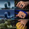 Egnaro Men’s Silicone Wedding Rings: Classic Black Style Rubber ring – Hypoallergenic for Gym/Outdoor/Gift(1/4/7 Variety Pack with Half Size)(SETH-Light Gray White Black Black Gray Twilight Blue Dark Blue Olive Green)