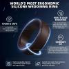 Egnaro Men’s Silicone Wedding Rings: Classic Black Style Rubber ring – Hypoallergenic for Gym/Outdoor/Gift(1/4/7 Variety Pack with Half Size)(SETJ-Silver Black Black Gray Dark Brown Twilight Blue Olive Green Midnight Blue)