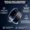 Egnaro Men’s Silicone Wedding Rings: Classic Black Style Rubber ring – Hypoallergenic for Gym/Outdoor/Gift(1/4/7 Variety Pack with Half Size)(SETK-Black Black Black Black Black Black Black)