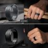 Egnaro Men’s Silicone Wedding Rings: Classic Black Style Rubber ring – Hypoallergenic for Gym/Outdoor/Gift(1/4/7 Variety Pack with Half Size)(SETL-Twilight Blue Olive Green Black Gray Black)