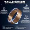 Egnaro Men’s Silicone Wedding Rings: Classic Black Style Rubber ring – Hypoallergenic for Gym/Outdoor/Gift(1/4/7 Variety Pack with Half Size)(SETR-Twilight Blue Black Metal Black Gray Bronze)