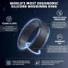 Egnaro Men’s Silicone Wedding Rings: Classic Black Style Rubber ring – Hypoallergenic for Gym/Outdoor/Gift(1/4/7 Variety Pack with Half Size)(SETS-Black Blue Gray Light Gray Black Gray)