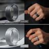 Egnaro Men’s Silicone Wedding Rings: Classic Black Style Rubber ring – Hypoallergenic for Gym/Outdoor/Gift(1/4/7 Variety Pack with Half Size)(SETS-Black Blue Gray Light Gray Black Gray)