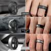Egnaro Silicone Rings for Men 1/4/5/6/7 Multipack of Breathable Mens Silicone Rubber Wedding Rings Bands – Step Edge(SETF1-Light Gray  Metallic Platinum Black  Metal Black Gray Black  Black  Black Gray  Black Gray Camo Black  Metallic Silver Black)
