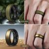 Egnaro Silicone Rings for Men 1/4/5/6/7 Multipack of Breathable Mens Silicone Rubber Wedding Rings Bands – Step Edge(SETF2-Black  Metal Black Gray Black  Black Gray Camo Black  Olive Green Black  Bronze Black)